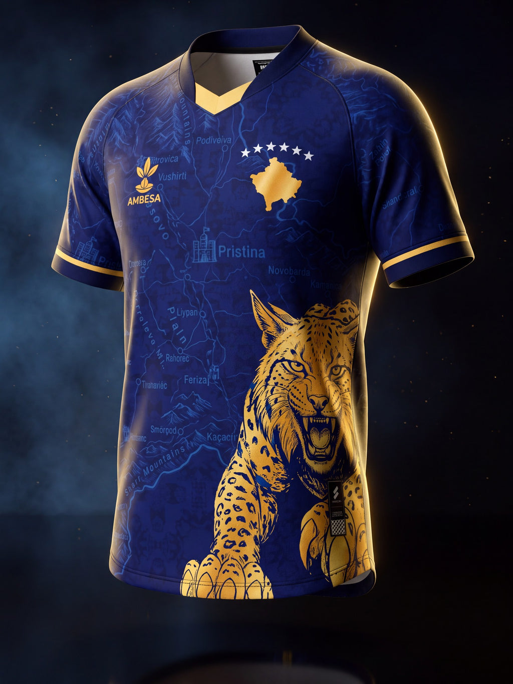 Kosovo Dardania jersey, three quarter view